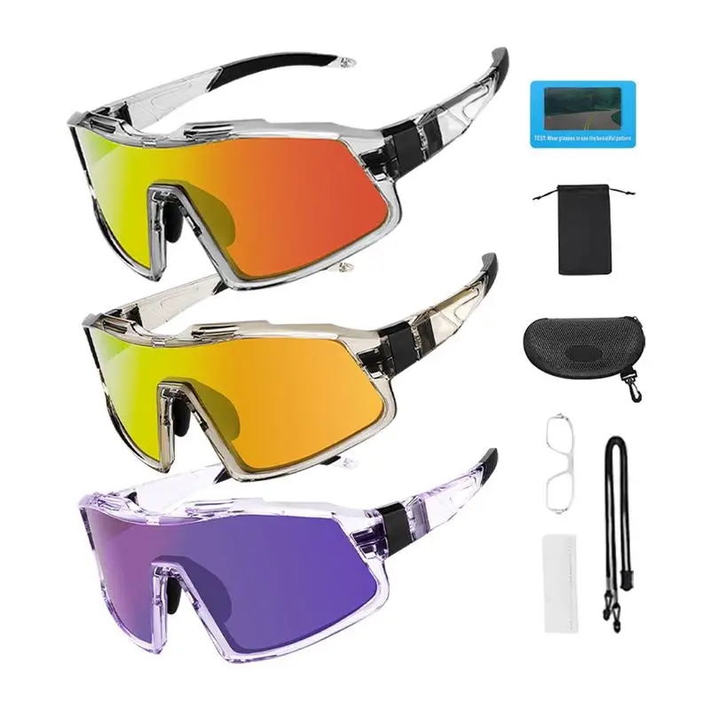 

Colorful Polarized Cycling Glasses Sports Riding Sunglasses Light Protection Polarized Cycling Eyewear For Running Hiking