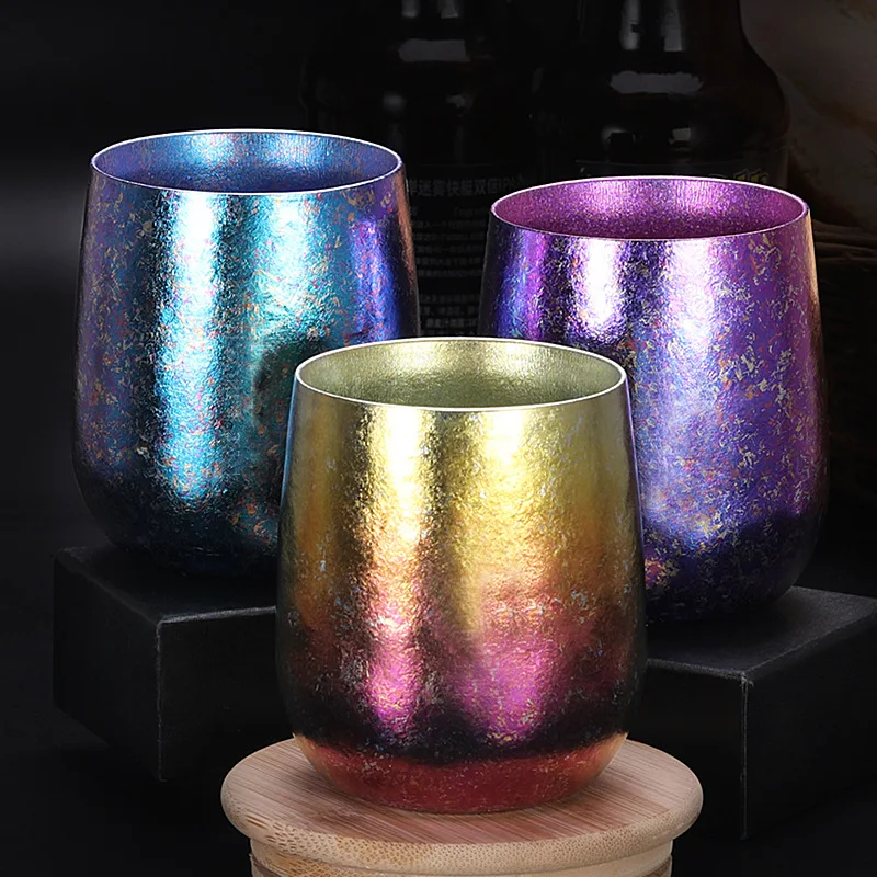 

Высококачественная двухслойная чашка из чистого титана, дизайн унисекс для кофе или пива в качестве чашки для пары.