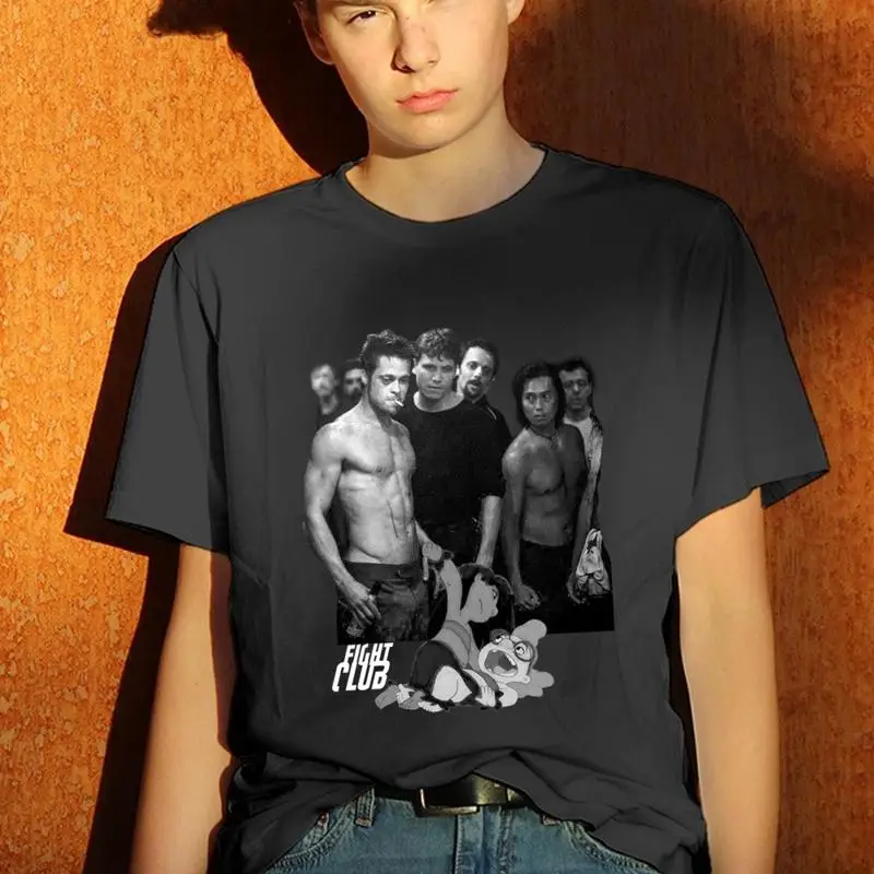 Neu!!! Fight Club Ft Lilo Schwarzes T-Shirt