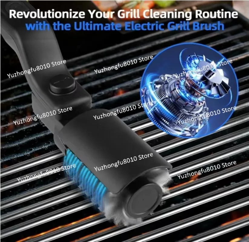 Upgraded Electric Grill Brush, Angle Adjustable Cordless Rechargeable Grill Cleaning Brush