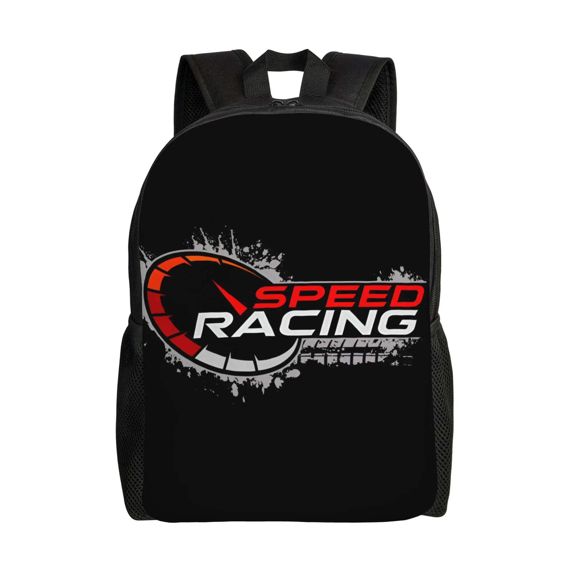 Custom Racing Speed Rally Race Motion Car Travel Backpack Men Women School Computer Bookbag  College Student Daypack Bags