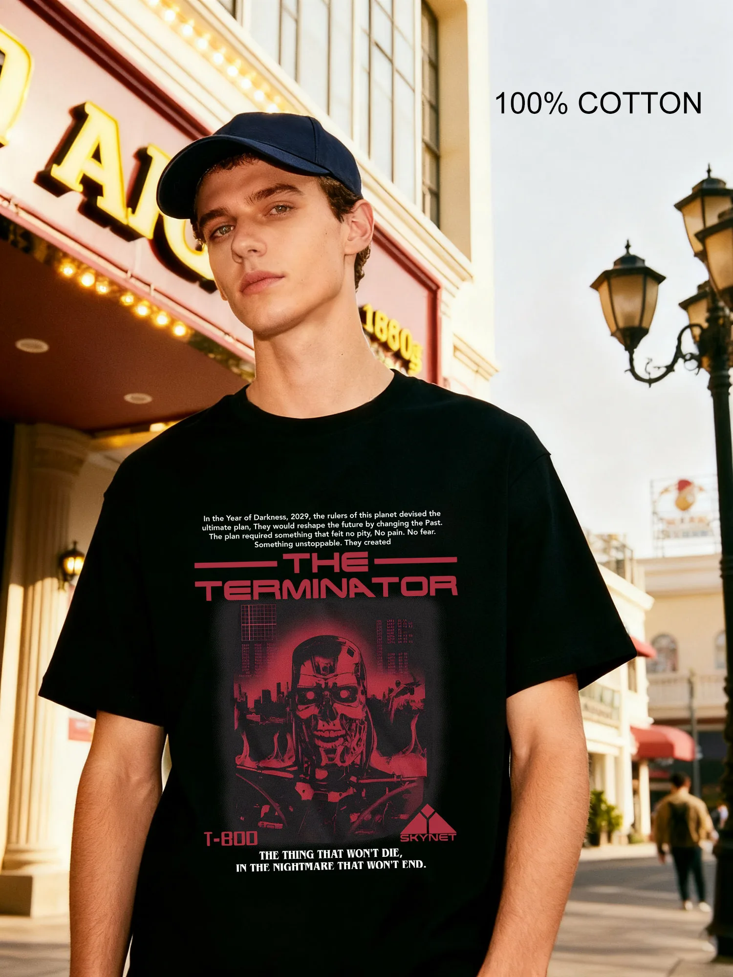 

The Terminator Movie Men's T-Shirts Casual Design Crew Neck T-Shirt 180g Street 100% Cotton