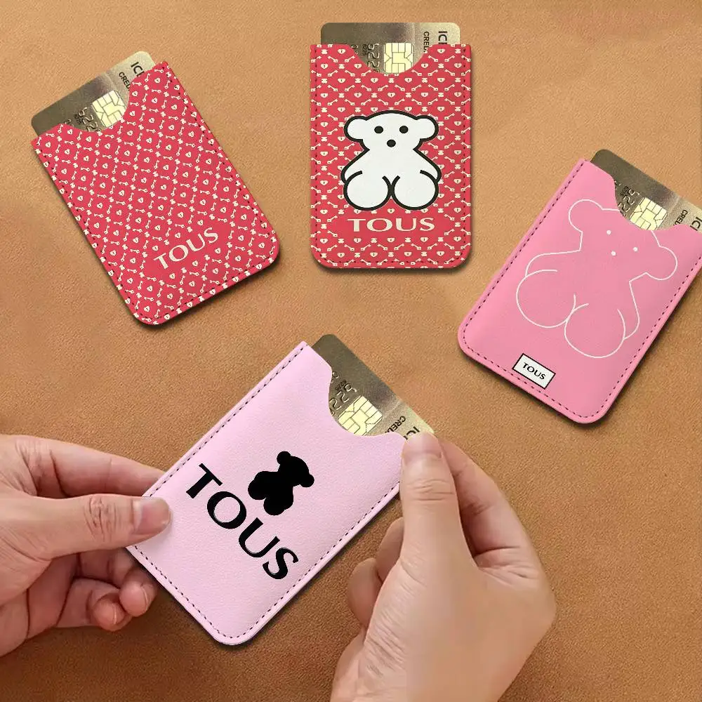 Luxury Brand T-Tous Fashion New Leather Card Small Retro Cowhide Coin Purse Men/Women Luxury Card Holder