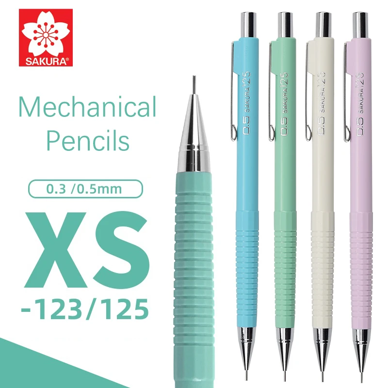 

SAKURA Macaron Mechanical Pencil 0.3/0.5mm Anti-breaking Lead Writing Design Hand-painted Pencil for Students