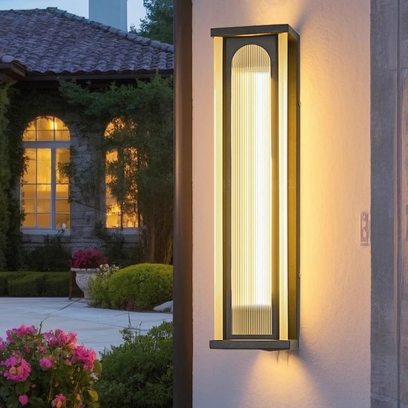 

Новый ультра яркий уличный настенный светильник, роскошный и простой боковой светильник для дверей виллы, уличный водонепроницаемый настенный светильник для двора