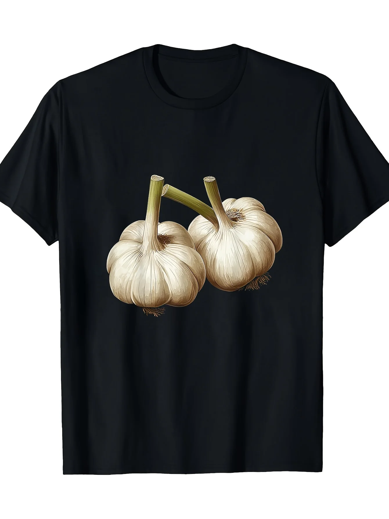 Garlic Vegetable Graphic Art Garlic T-Shirt
