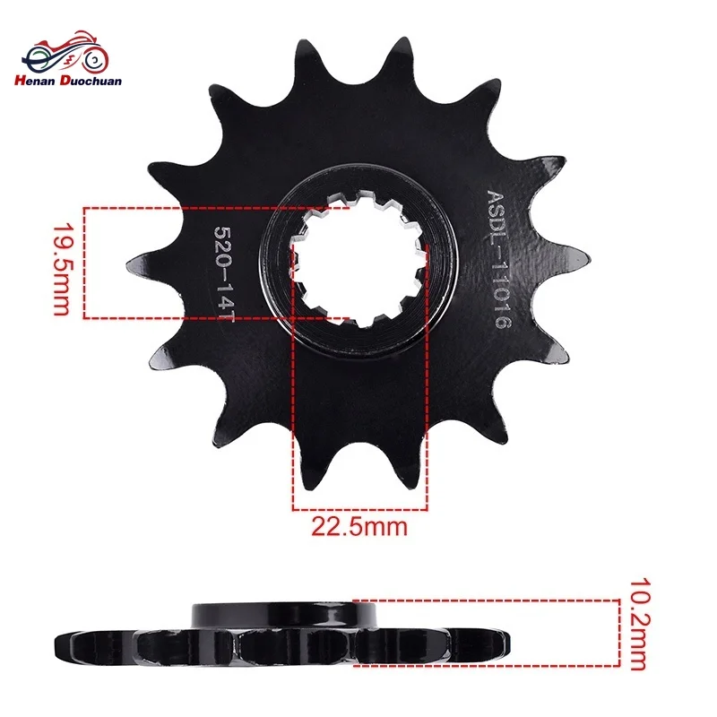 520-14T Motorcycle Front Sprocket For Suzuki RM250 1987-2012 RMX250 89-2001 DRZ250 DR250 DR350 DRZ400 GSF250 TSX250 RGV250 SG350