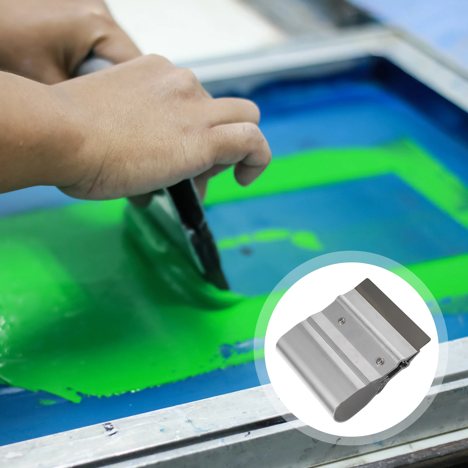 

Stainless Steel Printing Scraper 10CM Squeegee Blade for Screen Supplies Graphic Textile H Machine Application Reusable
