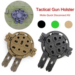 Hunting Gun Holster Adapter Tactical Molle Quick Disconnect Kit 360 Degree Angles Platform Holster Adapter for GL 17 19 22 23