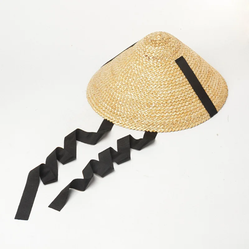 USPOP New Sun hat women conical straw hat summer wide brim wheat straw hat female lace-up straw beach hat