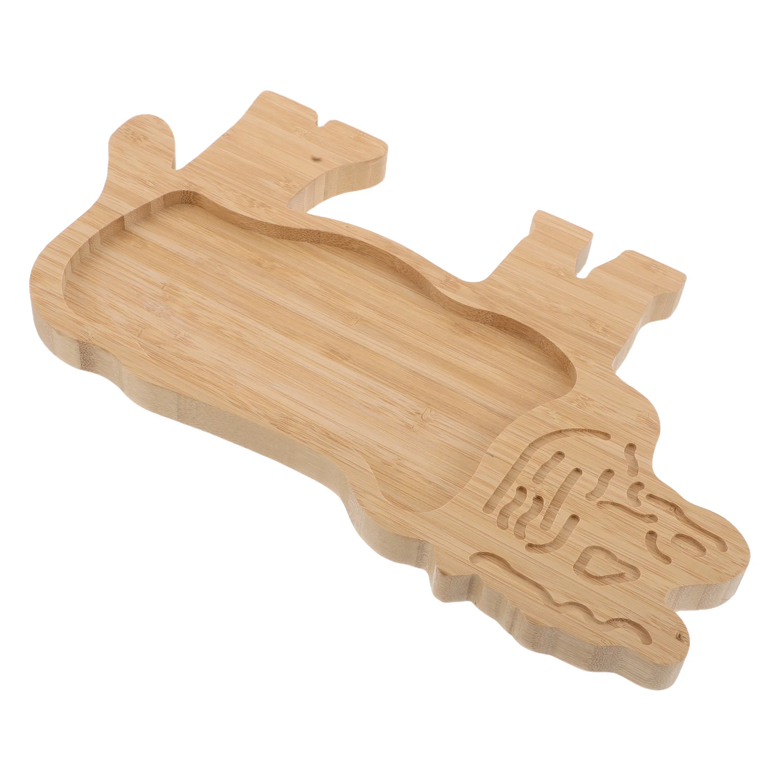 

Bamboo Cow Shaped Serving Board Exquisitely Hand Finished Grain Pattern Appetizers Platter Cheese Plate Snack Dish