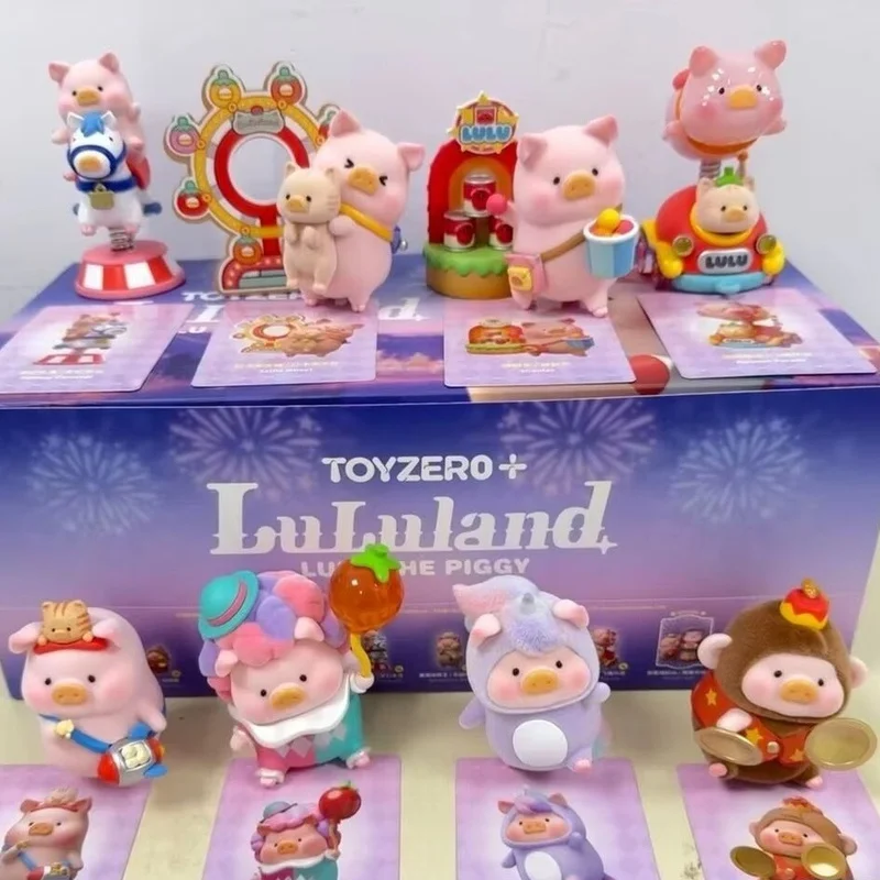 

Cute Lulu the Piggy Kawaii Anime Model Blind Box Figure Lululand Series Mystery Play Toy Trendy Gifts for Collectors Girls Boys