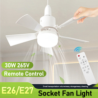 LED Ceiling Fan With Light Remote Control Dimmable 30W E26 Base Modern Smart Wireless Fans Lighting For Bedroom and Living Room