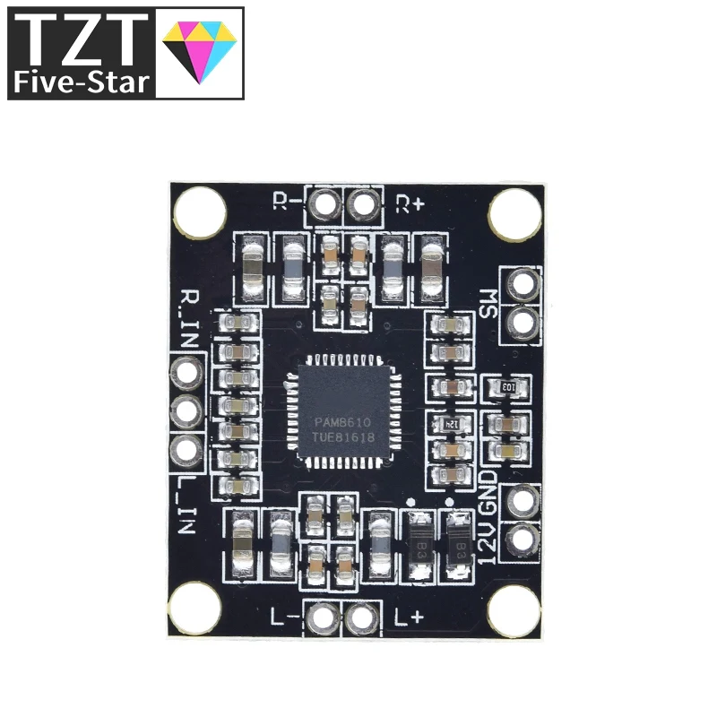 1pcs/lot PAM8610 digital power amplifier board 2 x15w dual channel stereo mini class D power amplifier board