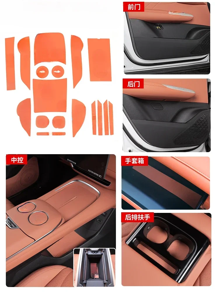 For Changan Deepal S07 Car Door Groove Mats Silicone Anti-Slip Waterproof Door Gate Slot Pads Cup Holder Mats Accessories