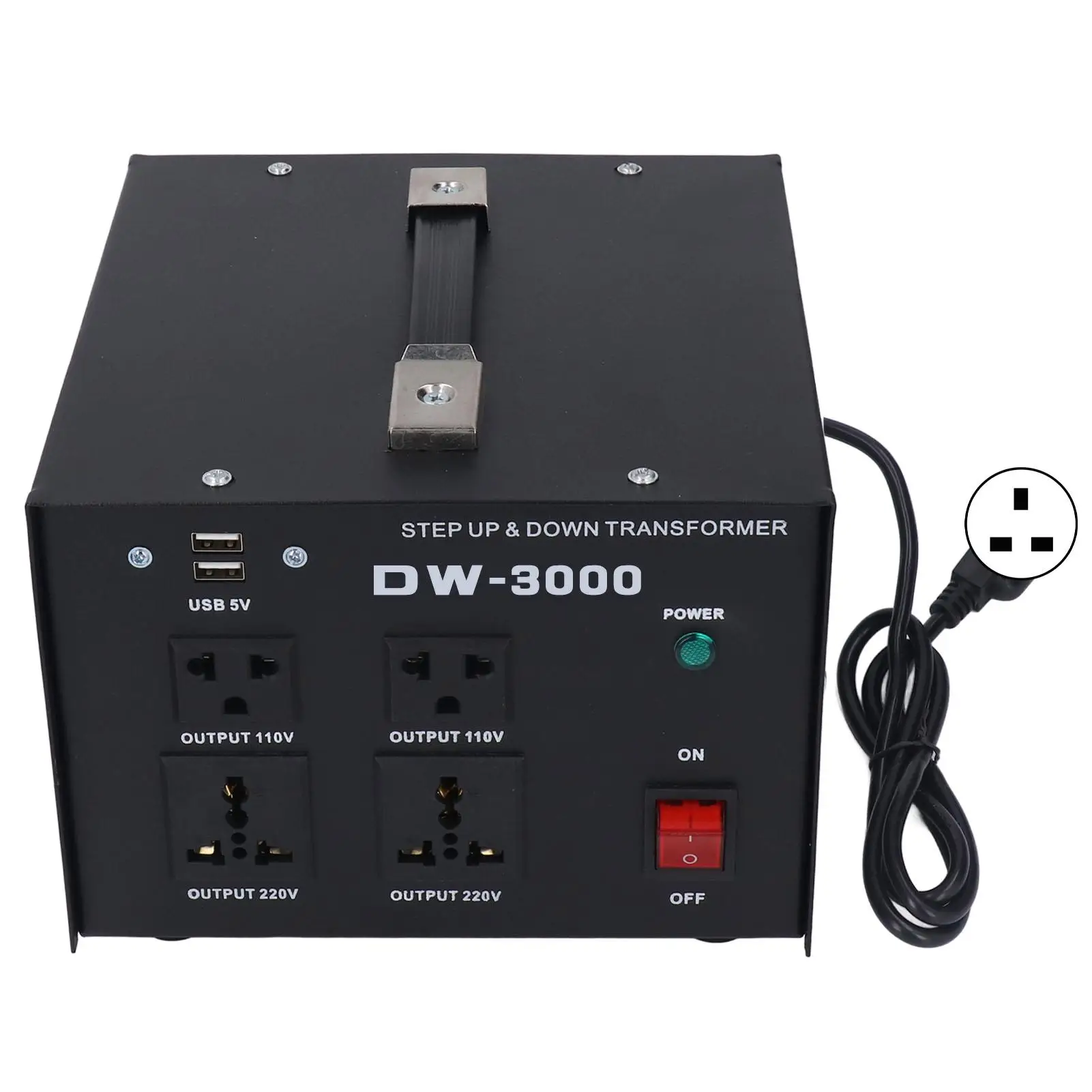 3000W Voltage Converter Transformer Step Up/Down 110V to 220V Multiple Protection AC Voltage Converter