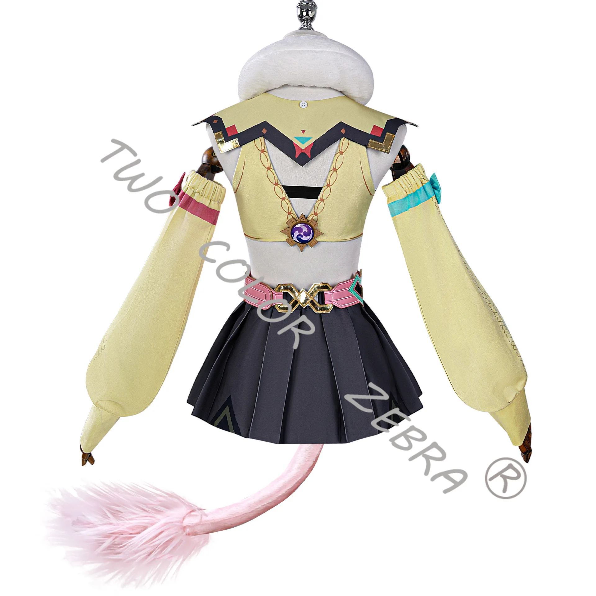 Game Genshin Impact Varesa Cosplay Costume Tops Skirt Full Suits Tail Wig Clothes Props Comic Party Role Play Clothing Outfit - view 5