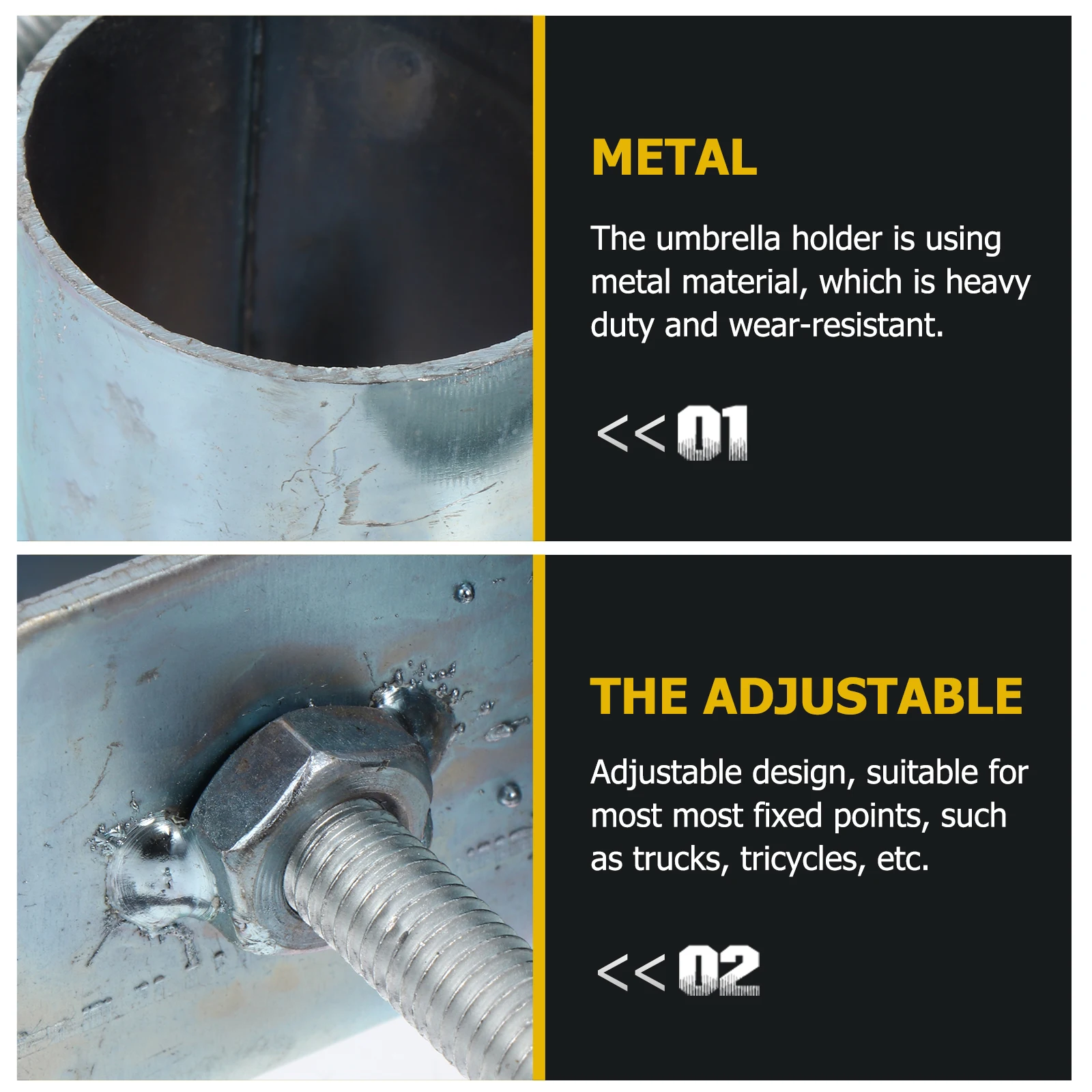 

1Pcs Durable Metal Sun Umbrella Mount Clamp Adjustable Parasol Stand Clip for Outdoor Activities Fishing Picnic