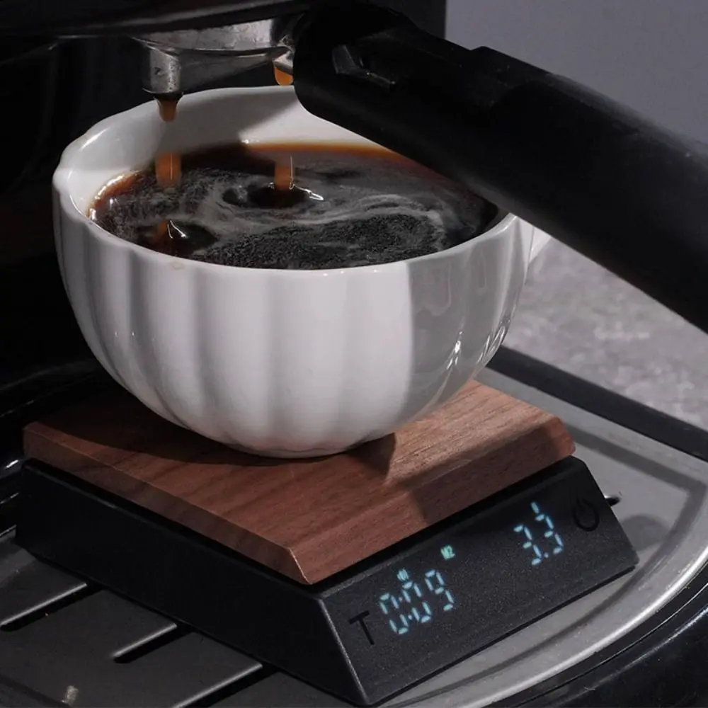 

Digital Weighing Walnut Wood Mini Wooden Tea Scale LED Portable Electronic Tea Scale Accurate Type-c Wooden Tea Balance Home Use
