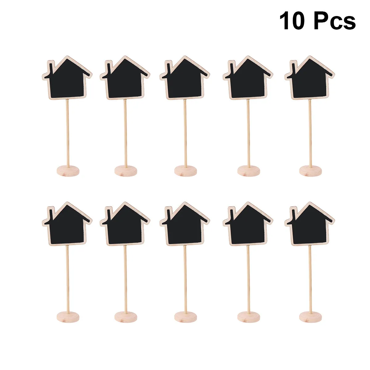 

10pcs Wooden Message Blackboard Mini Writing Board With Stand For Kitchen Bedroom Wedding Party Chalkboard Reusable Display Sign