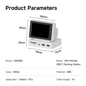 Hagibis-Monitor IPS Mini Display, AIDA64, Mini-PC, CPU, RAM, HDD, Datenmonitor, USB C-Bildschirm, MacBook-Laptop, 3.5 6 Hauptverkaufsgremium ips - №3