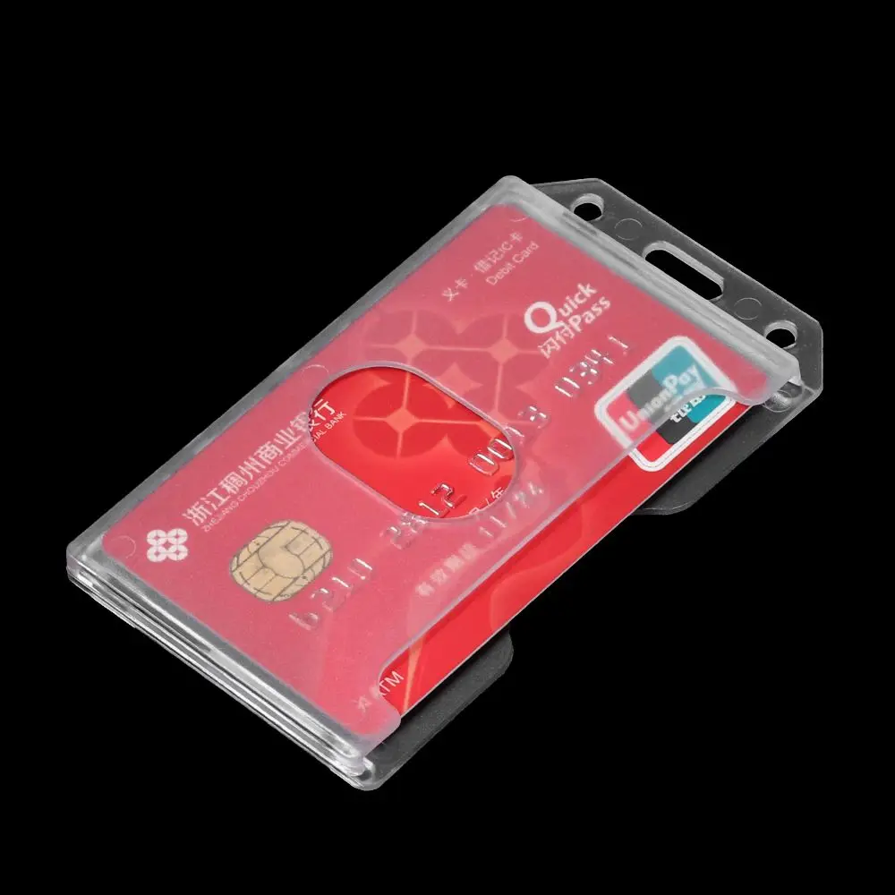 Hard Plastic Unisex Protector Cover Office School ID Business Case Badge ID Card Pouch Card Sleeve Name Card Work Card Holders