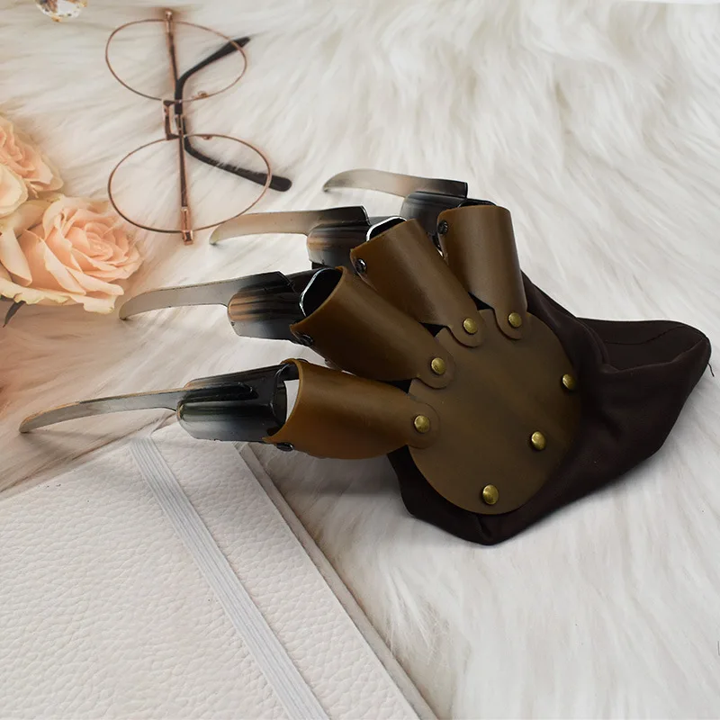 ถุงมือวูล์ฟเวอรีนฮาโลวีน ถุงมือมือปีศาจ ถุงมือแต่งหน้า บอล ผ้าคลุมมือผู้ชาย อุปกรณ์ประกอบการแสดง