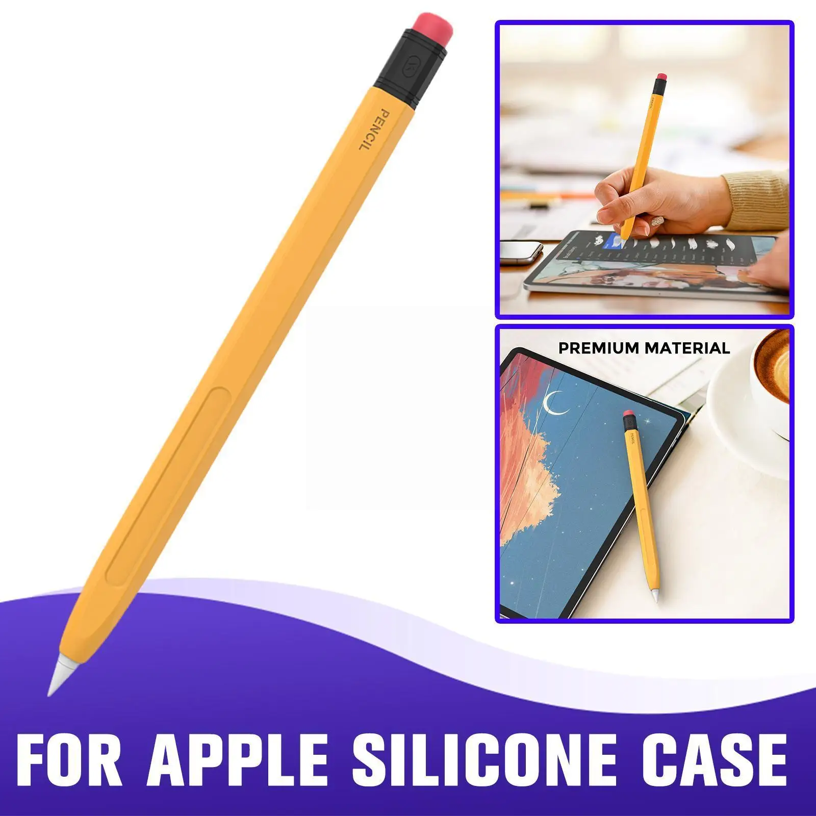 Silicone Protective Case For Apple Pencil 2 For IPad Tablet Pen Stylus Protective Sleeve Cover Anti-slip And Anti-fal Y0U8