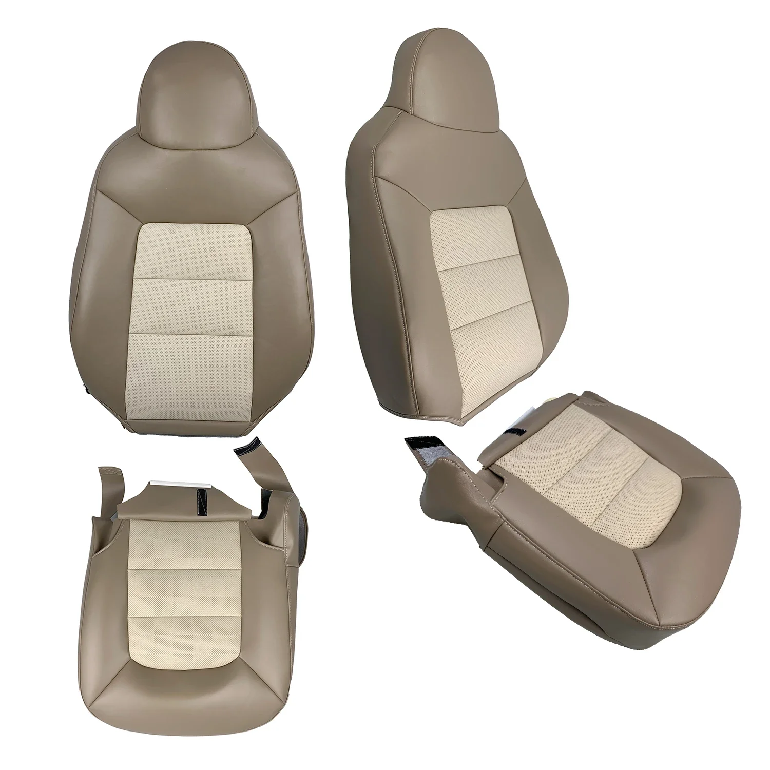 

2x Top and 2x Bottom Seat Covers Front Compatible for 03-06 Expedition Eddie Bauer Automobiles Parts Accessories