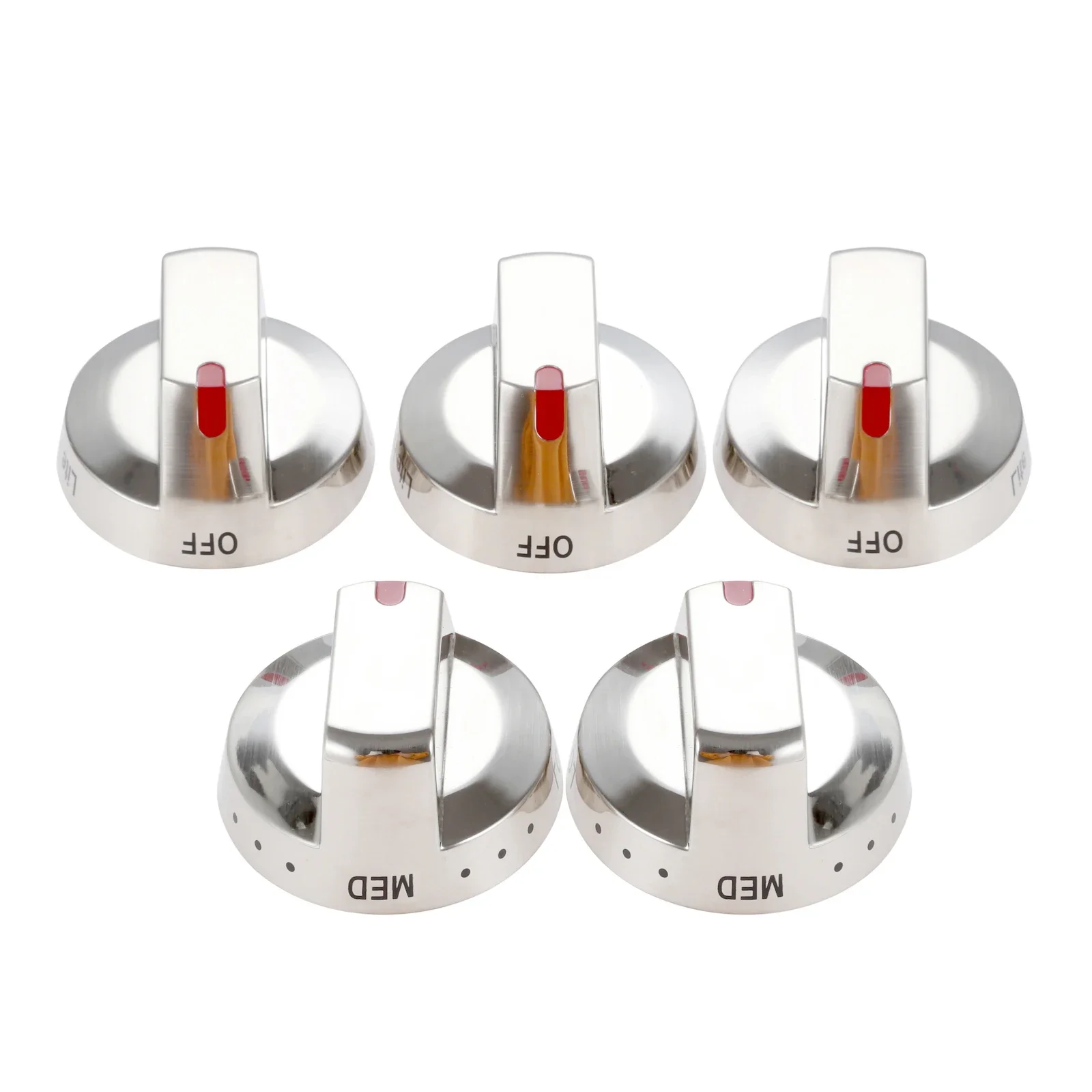 5pcs Burner Control Dial Knob Range Oven Replace DG64-00473A fit for Samsung NX58F5700WS NX58H5600SS NX58H5650WS NX58J7750SS