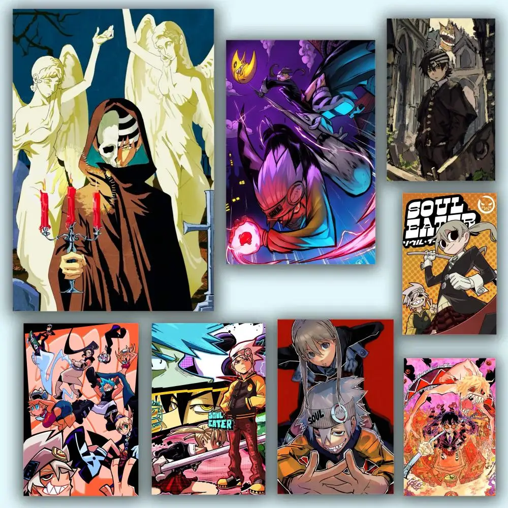 Poster HD Anime Hot Theme Singer/OST/Film-Wasserdicht Selbstklebend Home Decor S-Soul E-Eater Anime Gut