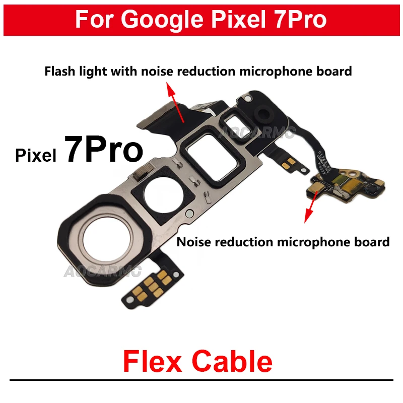 For Google Pixel 7 Pro 7PRO Top Noise Reduction Microphone With Flash And Connection Signal Antenna Small Board Replacement Part