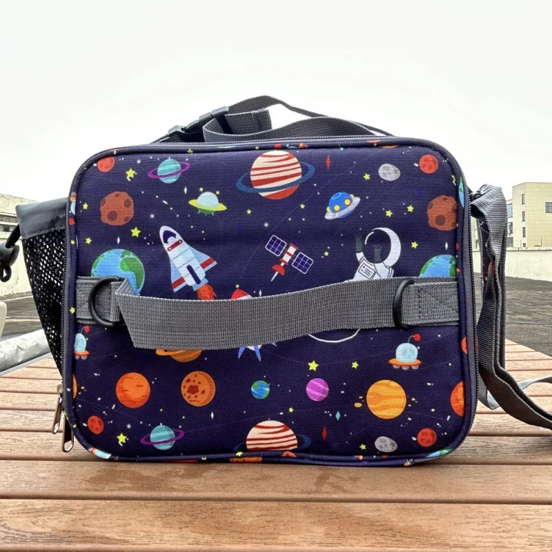 Bolsos cruzados para niños, bolsa de almuerzo de dibujos animados para mujeres, bolsa aislante de color Oxford para estudiantes, bolsas para madres y niños para niñas Lonchera