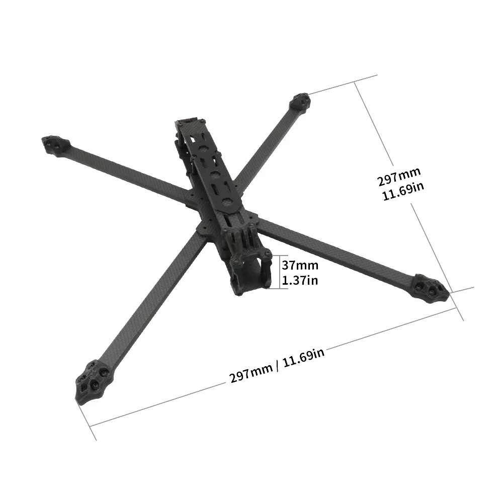 XL10 V6 10\'\' 420mm Wheelbase super Long Range HD True-X Carbon Frame Kit for O3 Air Unit CADDX Vista HD VTX iFlight RC drone