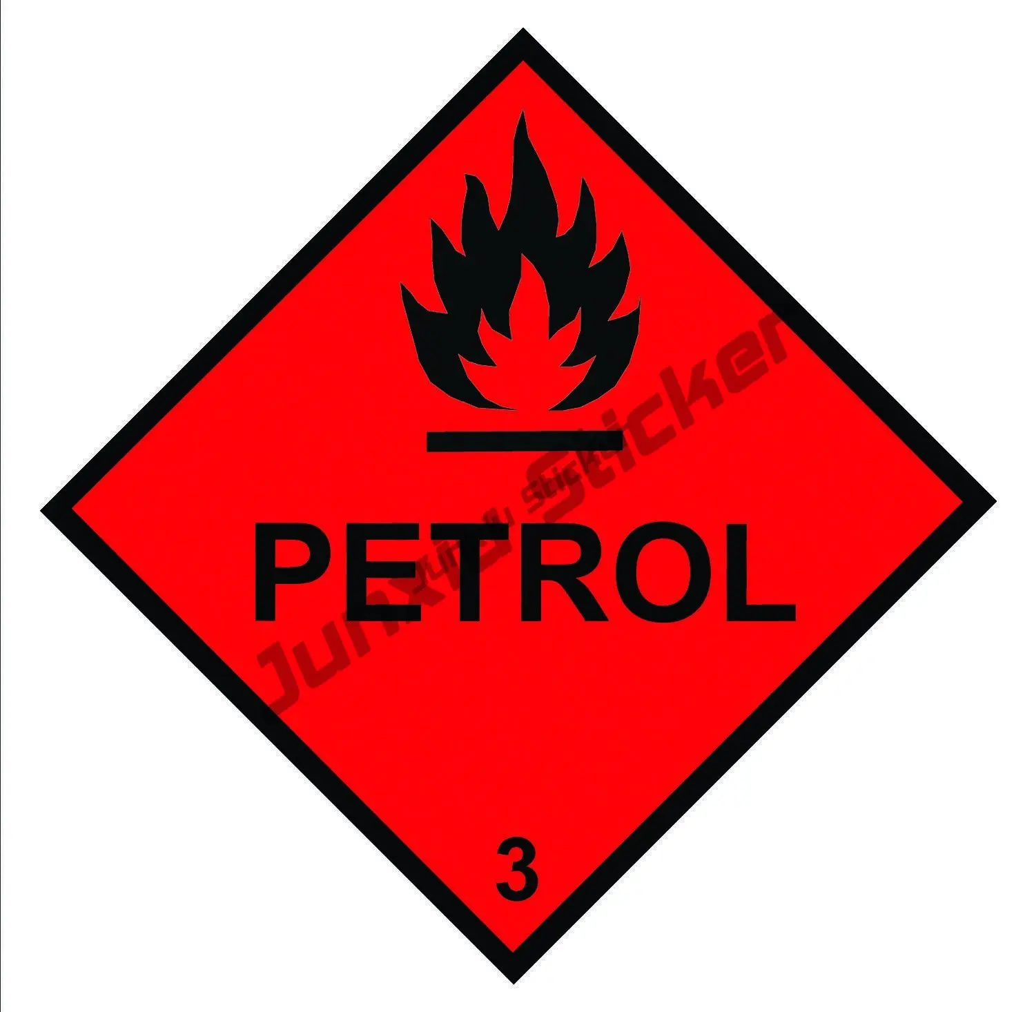 Accuform Hazard Class 3, Flamable 2, Adhesive Viny Placard Decal Danger Material No Smoking Vinyl Water Proof Sticker