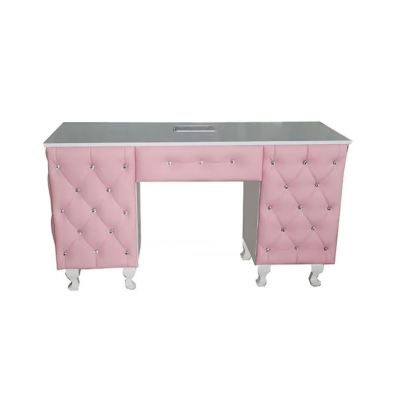 European-style household living room bedroom manicure table high-density MDF back with soft bag multi-functional storage cabinet