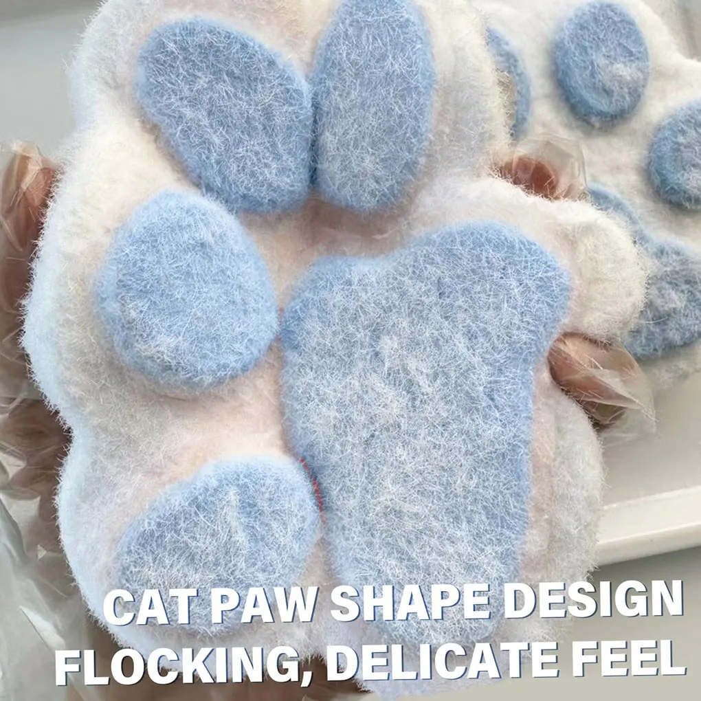 PVC-Katzenpfoten-Relief-Squeeze-Katzenspielzeug, handgefertigt, große Katze, handgefertigt, Plüsch-Katzenpfoten-Squeeze, große Größe, weich und bequem, Blau