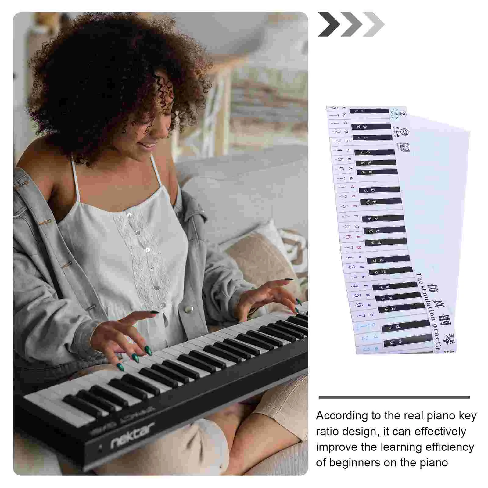 Piano Comparison Chart Keyboard Wall Stickers Poster Letter Keyboards