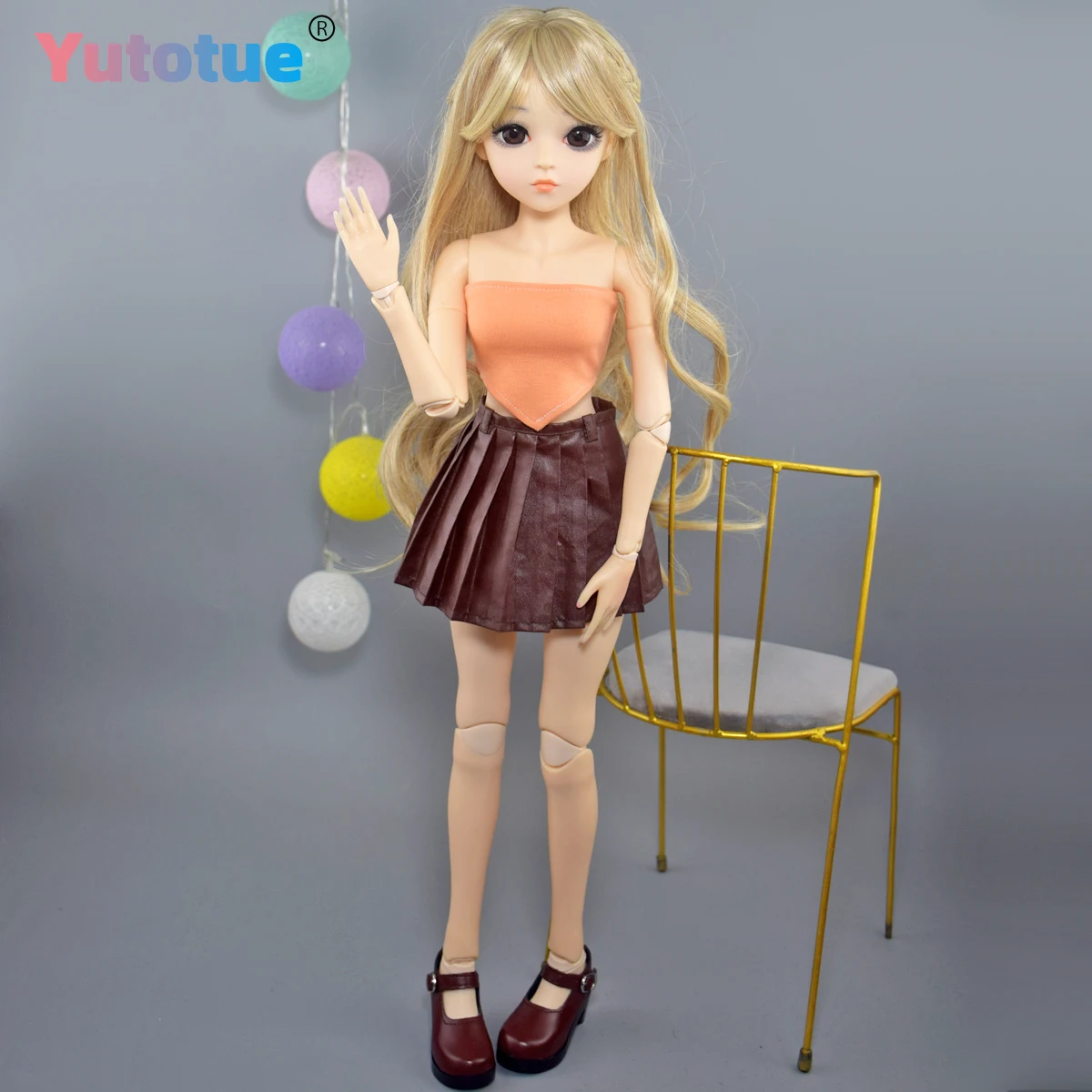 YUTOTUE 60 cm Hoogte Meisje Pop Make Gezicht Mode Outfits Pruiken Volledige Set 1/3 BJD Pop Speelgoed Kids Gift
