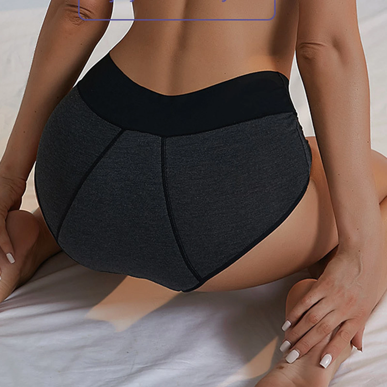 Mid Waist Women's Period Panties Breathable Leakproof Soft Stretchy Menstrual Underwear Ladies Daily Wear Sanitary Briefs