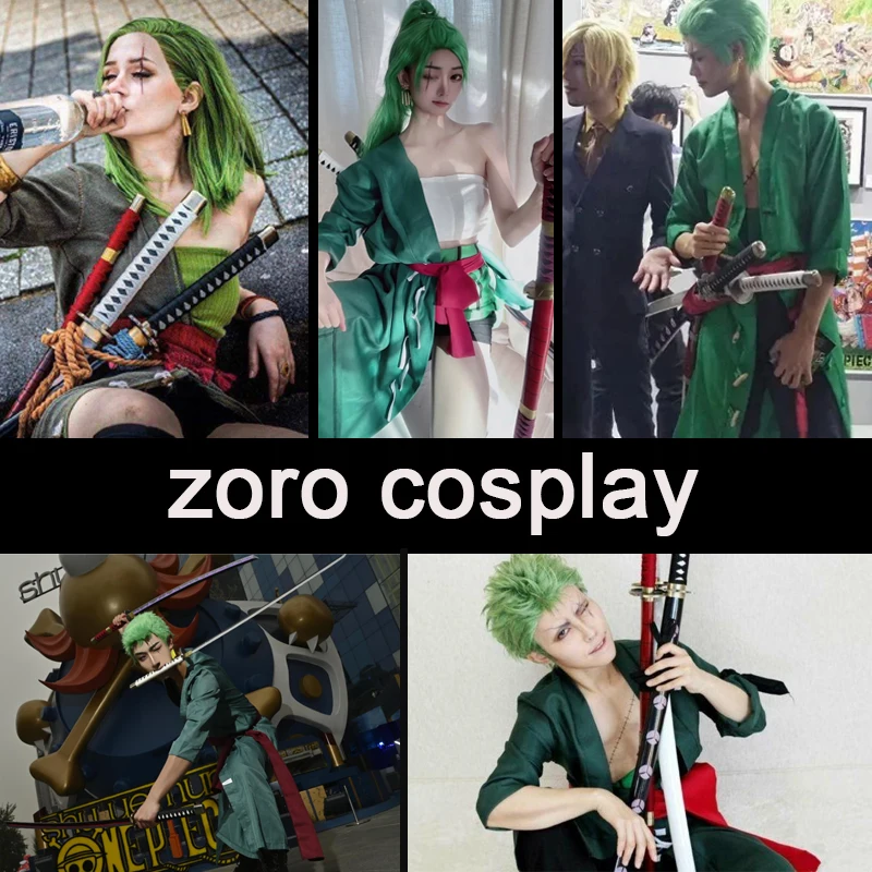 41 in Roronoa Zoro Swords Katana Japanese Anime Cosplay Samurai Sword Shusui Enma Kitetsu with Sword holder And Belt