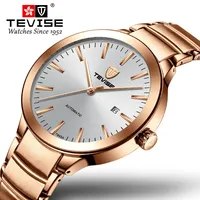 Swiss TEVISE Waterproof Business Calendar Mechanical Men's Watch Automatic Mechanical Watch Durable Timepiece for Daily Use