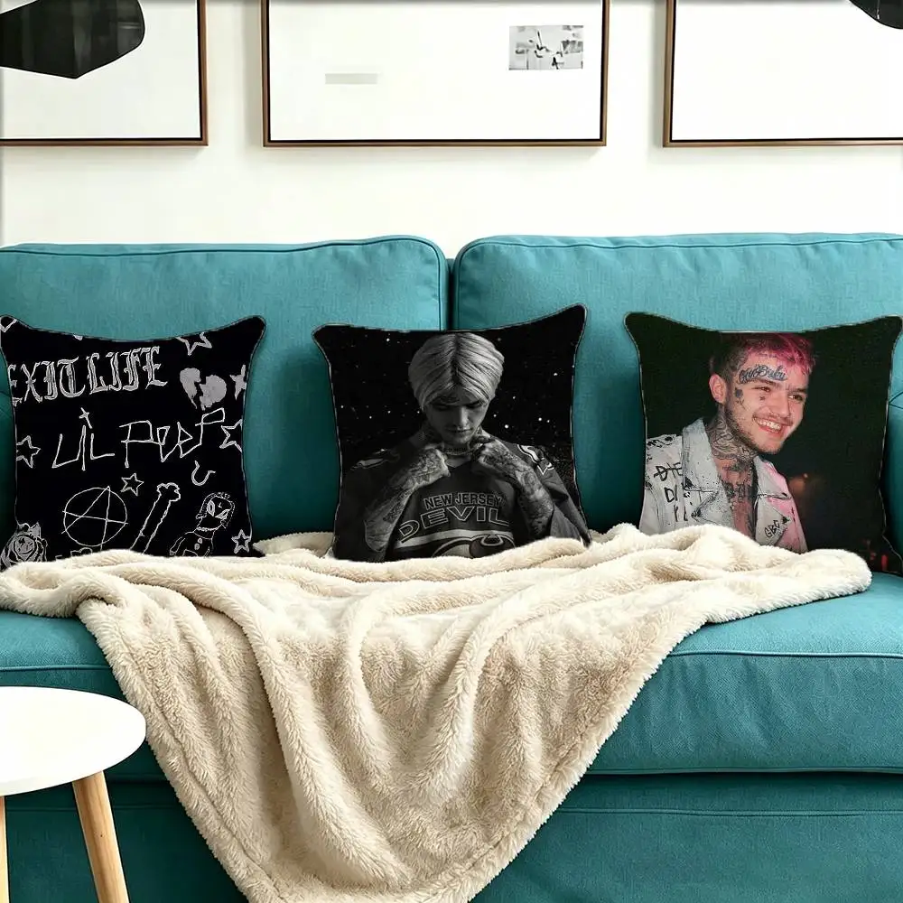 L-Lil P-Peep Stars Shopping Pillow Case Square Double-Sided Sofa Cushion Cover Bedroom Bedside Pillow