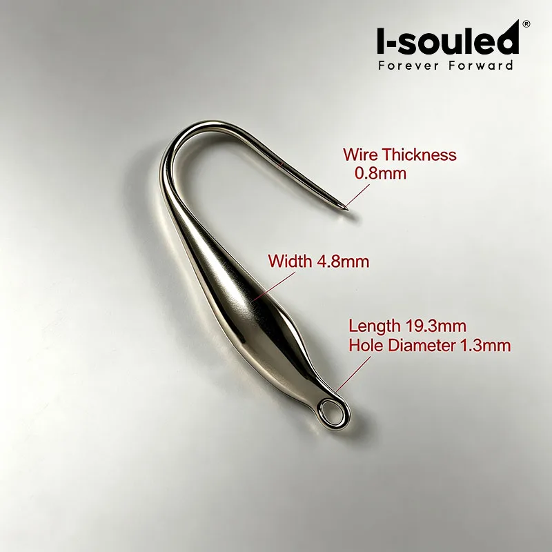 DIY Fish Shape Pure Titanium Ear Hook U Earring Lightweight Body Jewelry Accessory