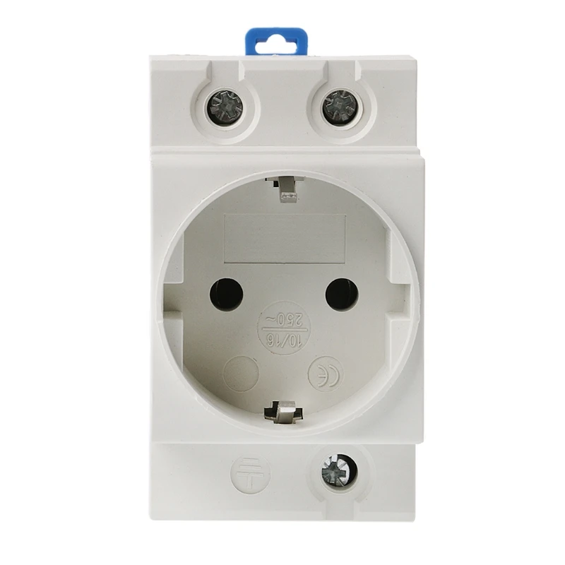 EU Type 35mm DIN Mount Power Socket 16A 250V Connector