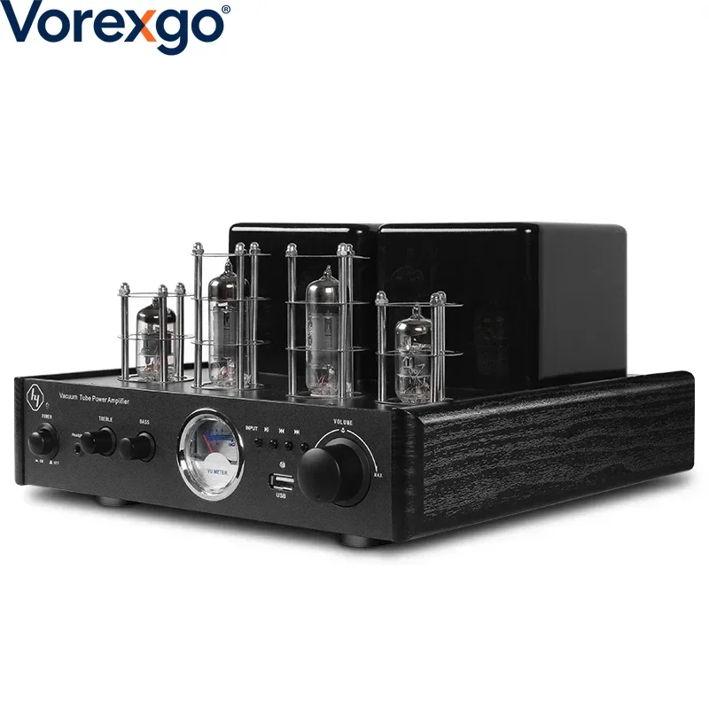 HIFI Tube Audio System LED BT5.0 Class AB Power Amplifier with Subwoofer Output AV-2030R