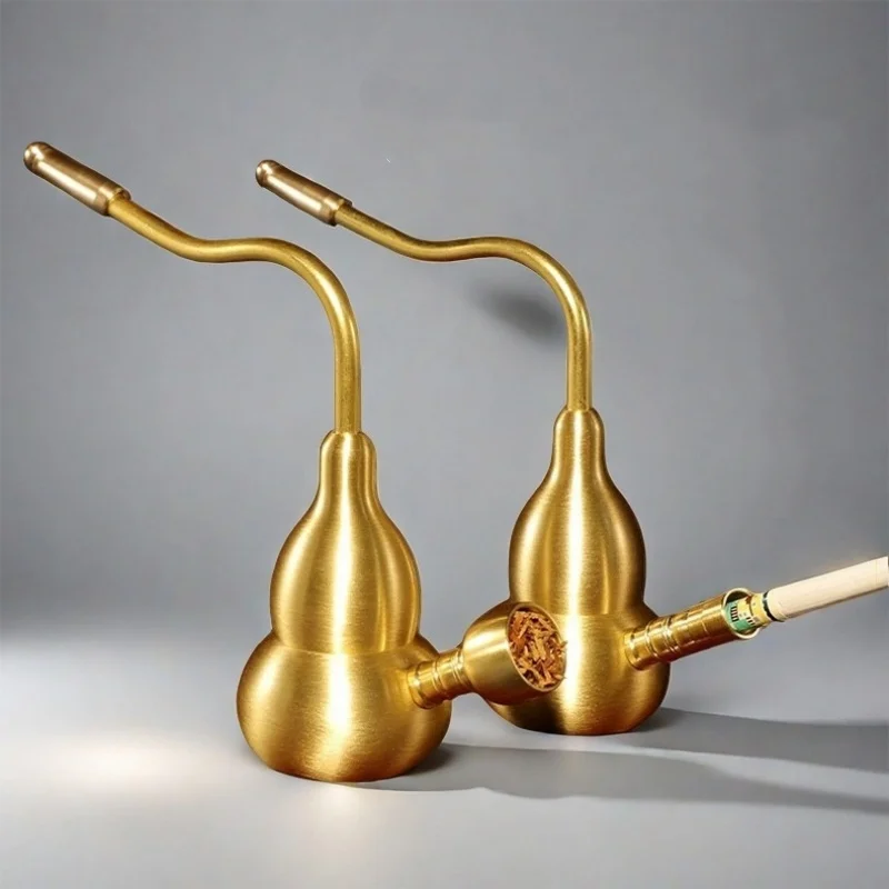 Elegant Pumpkins Shapeds Brass Hookahs Pipe Cigarettes Holder Pipe Easy To Clean for Smokings Enthusiasts and Unique Gift Seeker