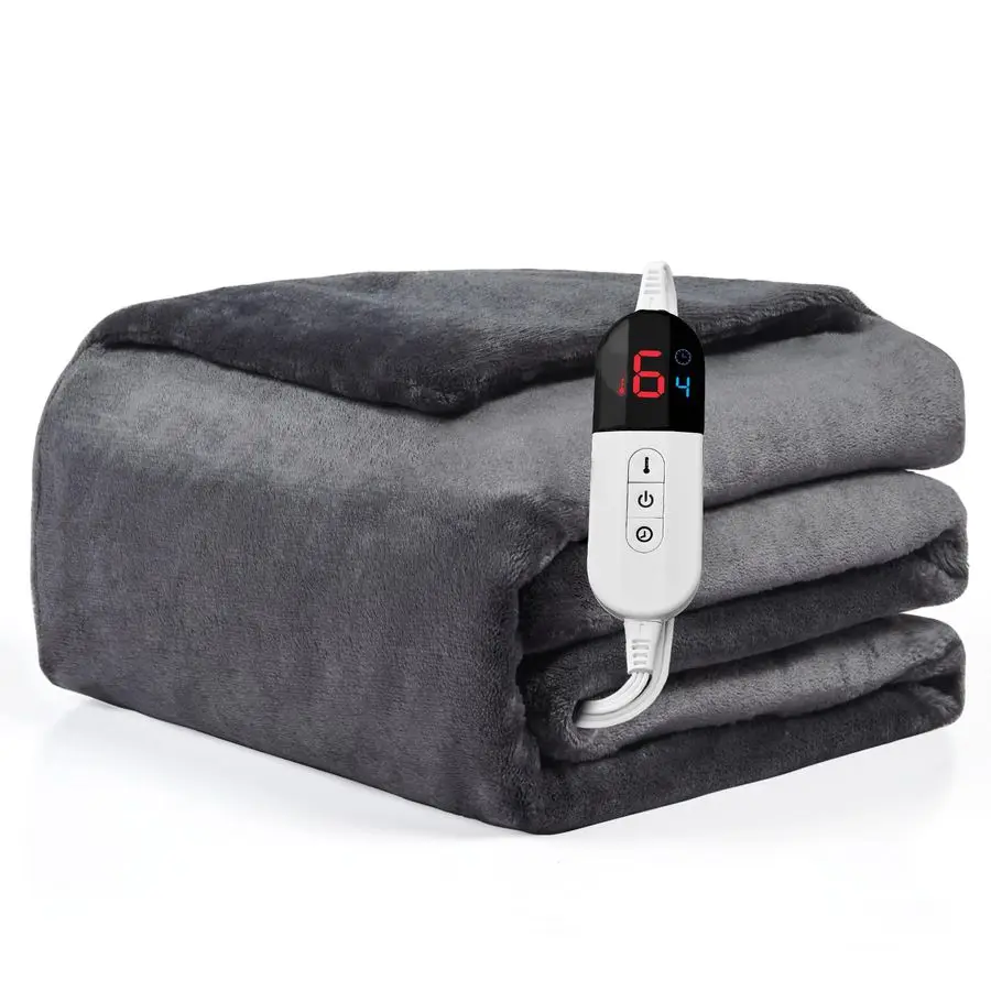 

Blanket Throw Fast Heating Bed Electric Blankets Throw Flannel with 6 Heating Levels amp 4 Hours Auto Off, OverHeated Protection