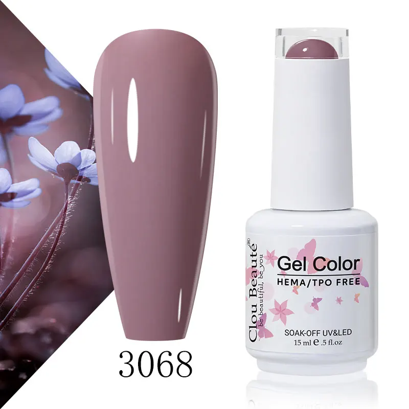 Clou Beaute 56 Kleuren Gel Nagellak Pastal Roze Groen Lavendel UV Nagelgel Losweken UV Vernis Macaron Gel Verf 15 ml Nail Art - afbeelding 1