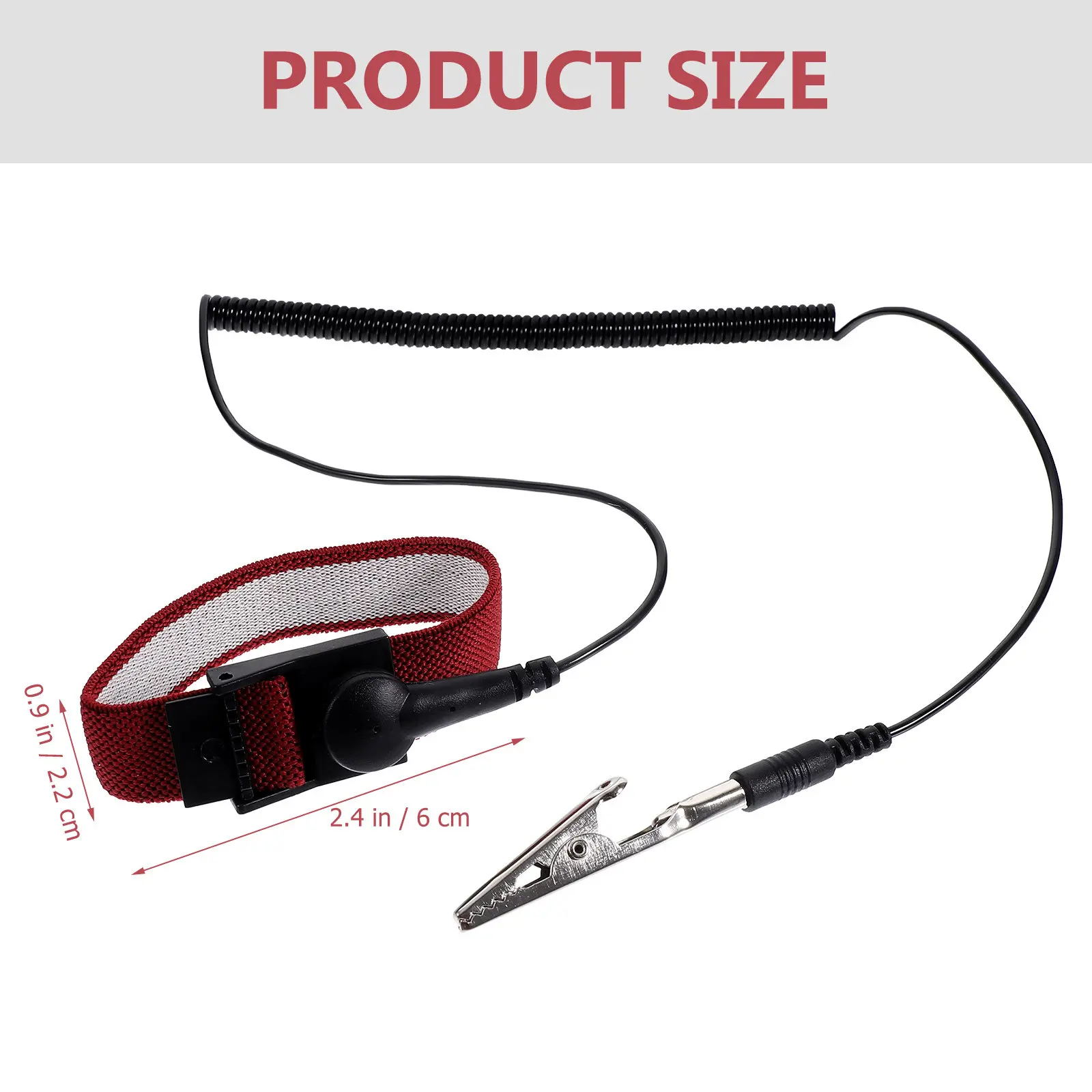 5Pcs Anti Static Wrist Straps Adjustable Grounding Bands Electrostatic Discharge Protection for Memory Card Graphics Repair Esd